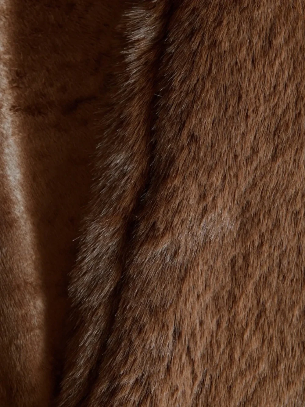 Luxury Faux Fur Throw brown truffle 60 x 80